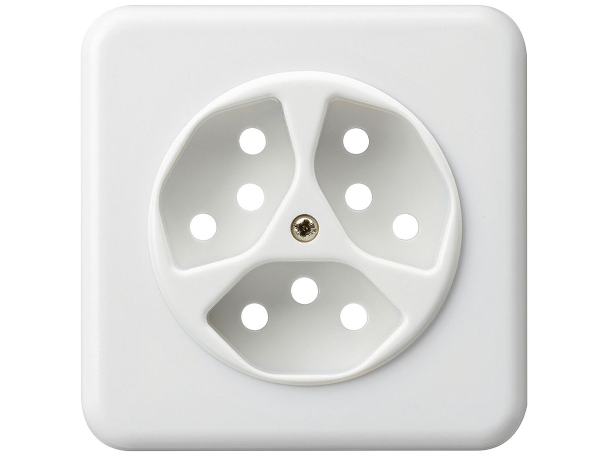 UP-Frontset basico 3×Typ 13 weiss 86×86mm mit Kinderschutz