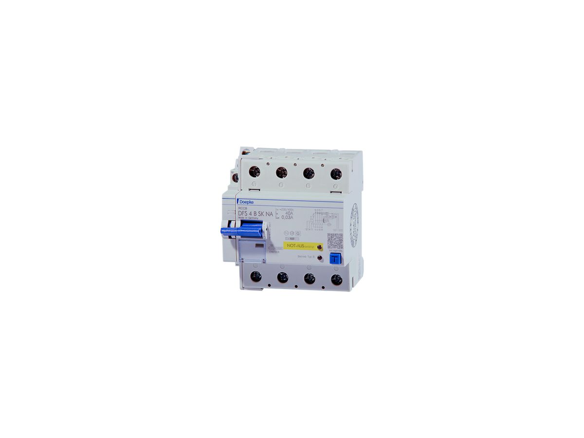 Fehlerstromschutzschalter Doepke 40A 30mA 4L Typ B SK, Not-Aus