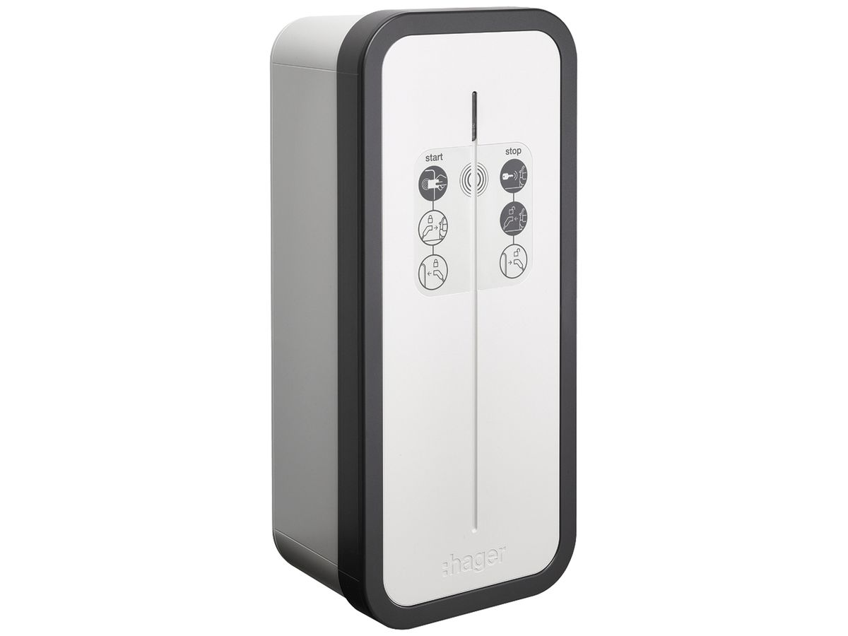 Ladestation Hager witty share 1×T2 11/22kW 3L 400V 16/32A IP55