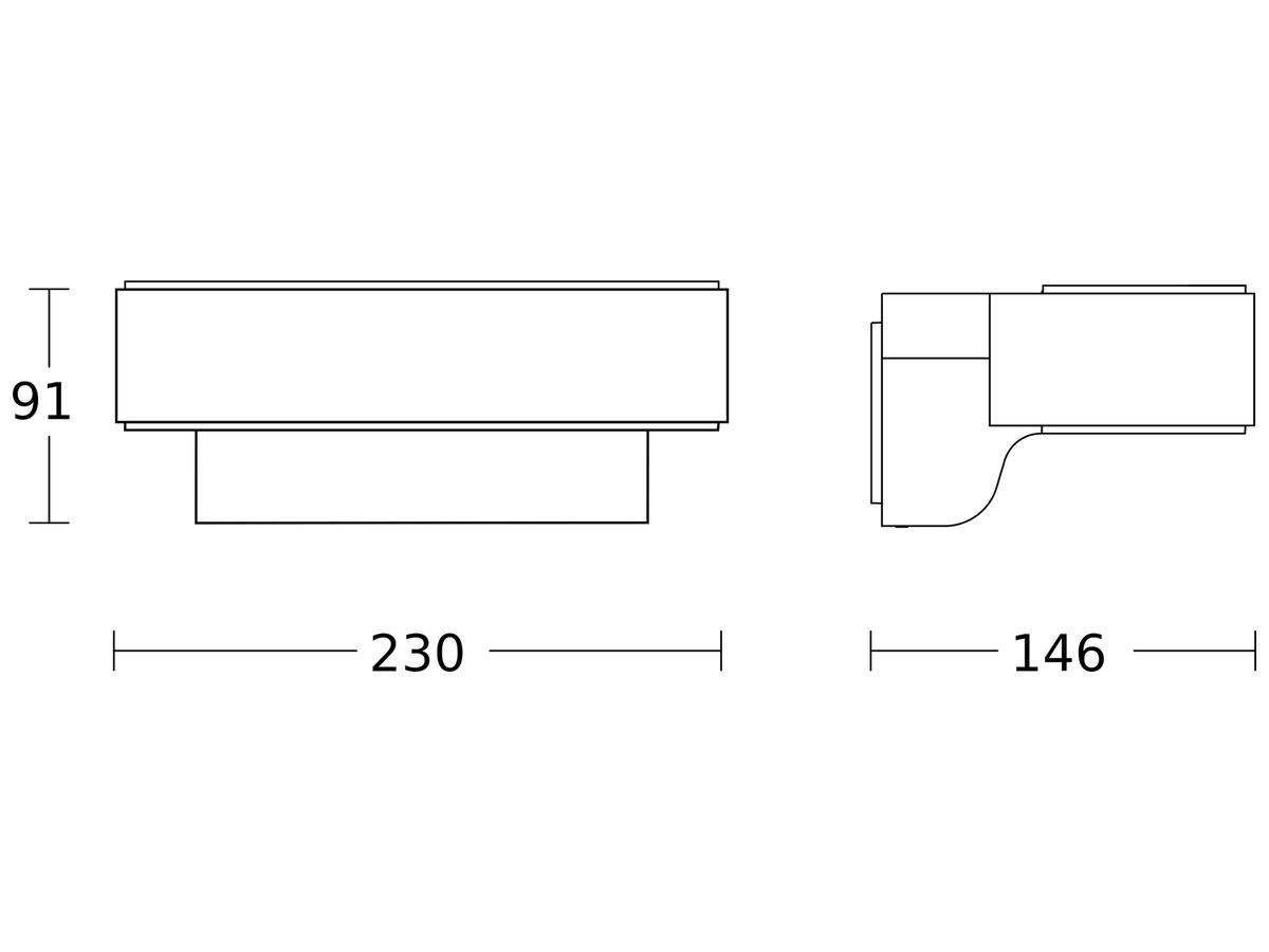 LED-Wandleuchte Steinel L 810 SC 9.8W 679lm 3000K IP44 mit Sensor Silber