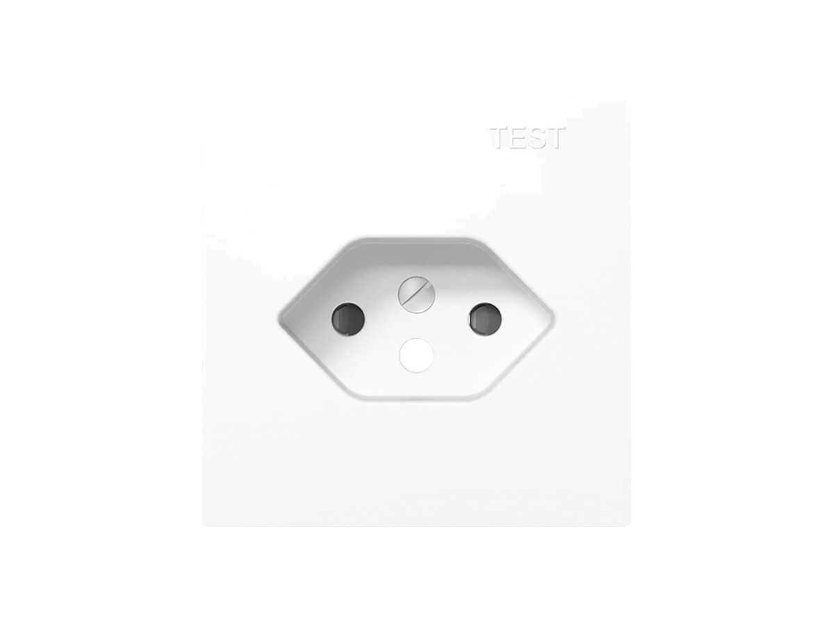 Frontset SIDUS Z/E zu FI-Steckdose T13 mit shutter weiss