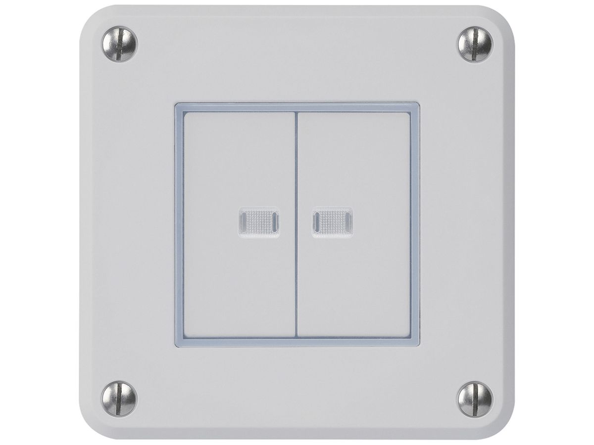 UP-Druckschalter robusto IP55 Schema 3/Drucktaster 2×beleuchtet grau für Kombi
