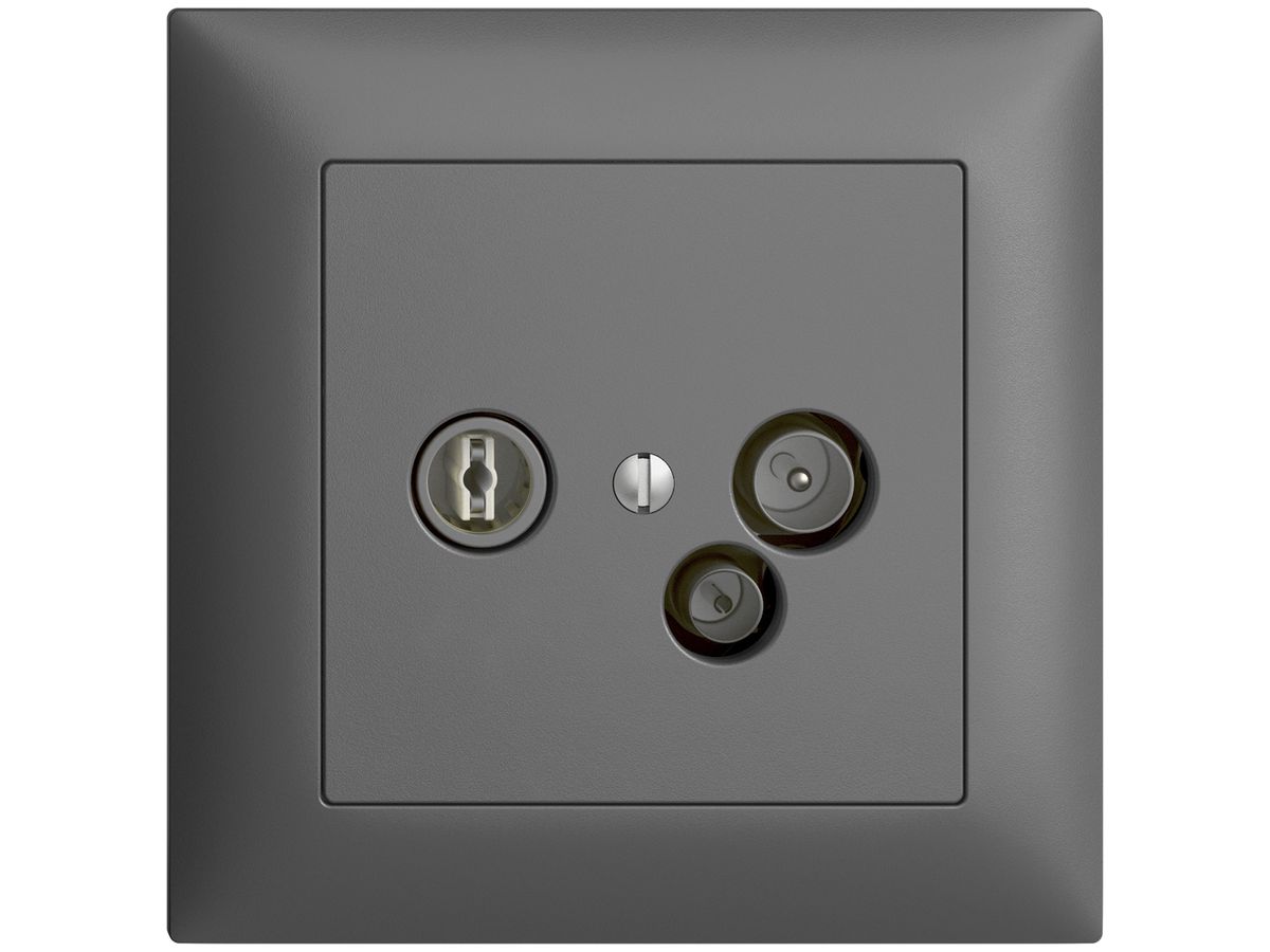 UP-Antennendose TV-R-Daten DD11 5…65MHz EDIZIOdue dunkelgrau