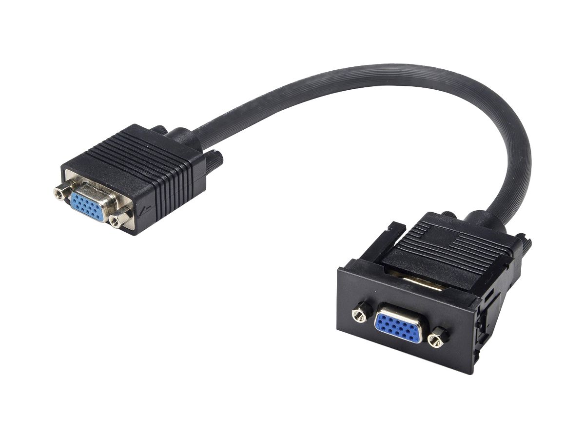 VGA-Modul Cecoflex für AV-Montagesystem, f/f, Kabel, schwarz