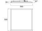LED-Panelleuchte Sylvania Quantum 26W 2200…4300lm 840 IP54 595×595mm weiss