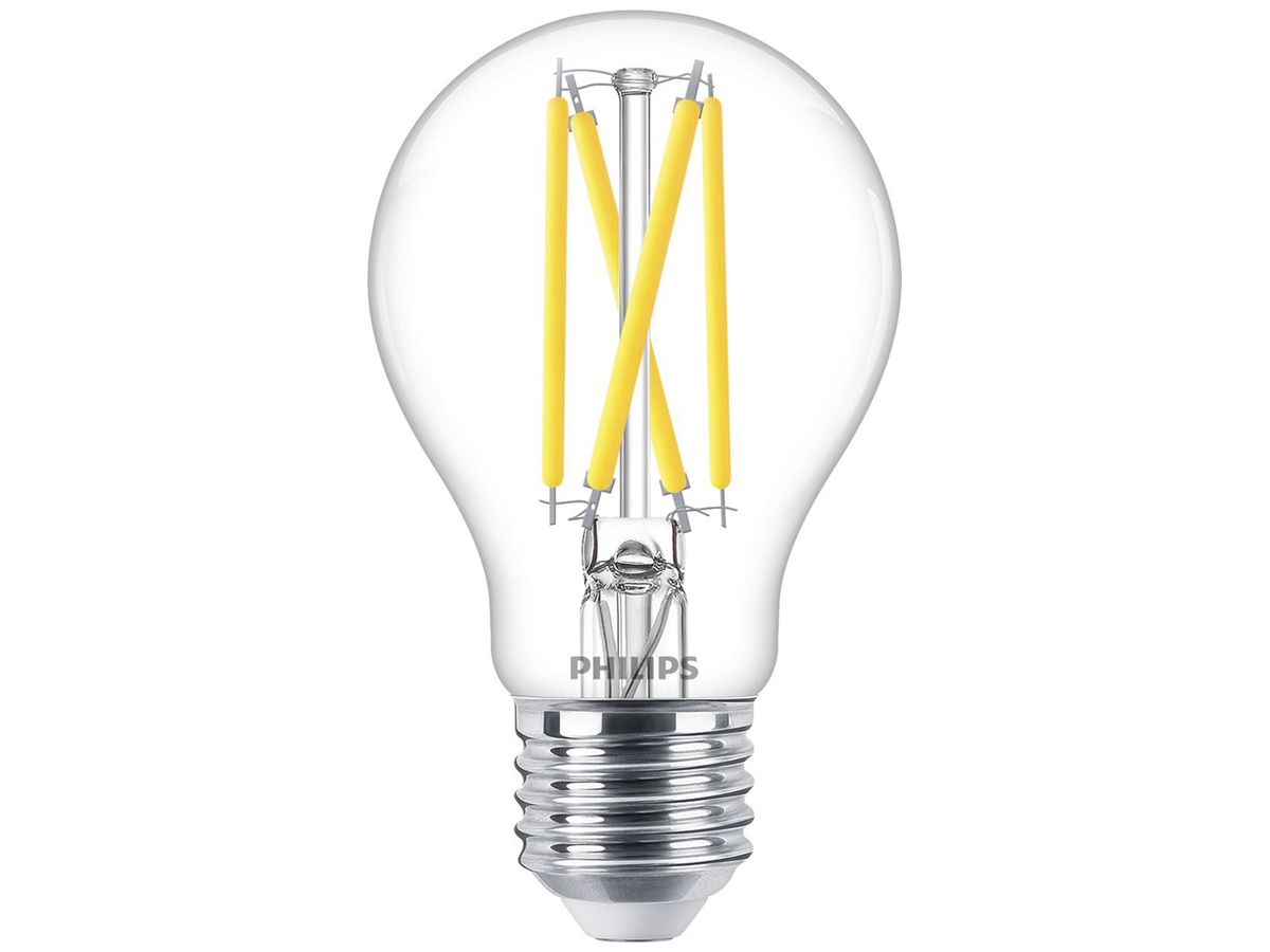 LED-Lampe Philips Master E27 5.9W 806lm 922…927 DIM Typ A klar Ø60×108mm