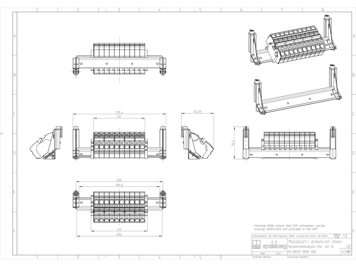 Klemmenhalter Spelsberg Abox 250 KH 2016 16²