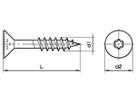 Senkkopf-Spanplattenschraube Torx 4×45mm