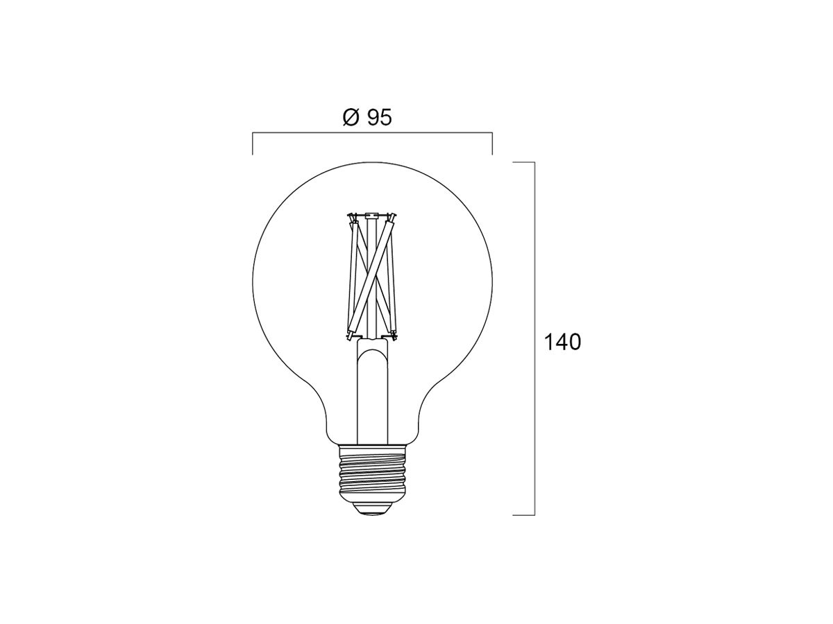 LED-Lampe Sylvania ToLEDo Retro E27 7W 806lm 2000…6500K G95