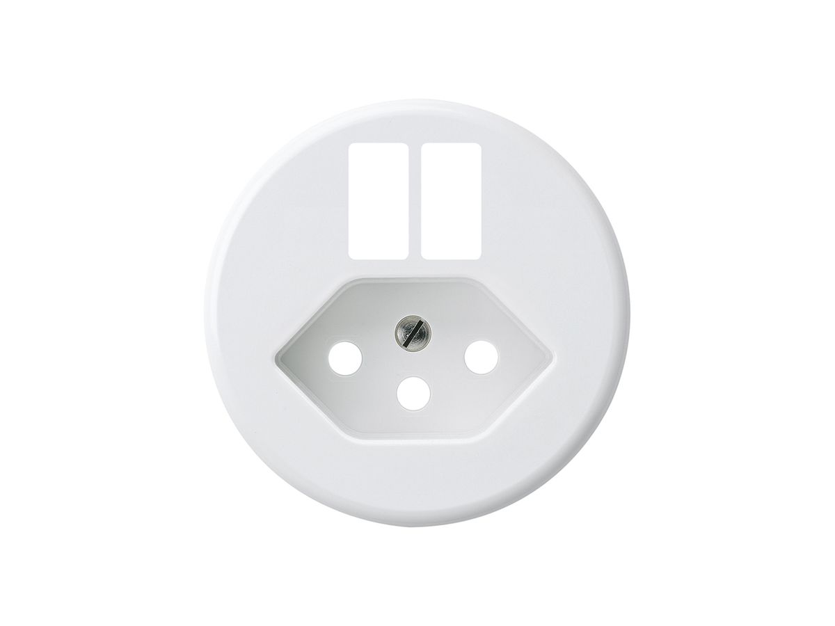 Frontscheibe basico H f.Steckdose 2×USB & Typ 13 weiss