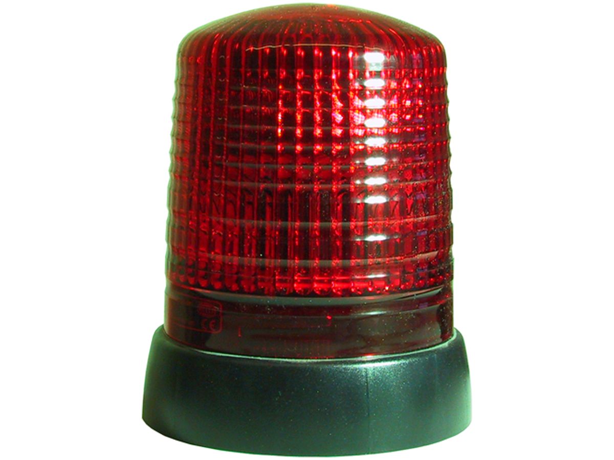 Drehspiegelleuchte Hugentobler Typ 94 24VDC 20W/G4 Ø155×194mm rot