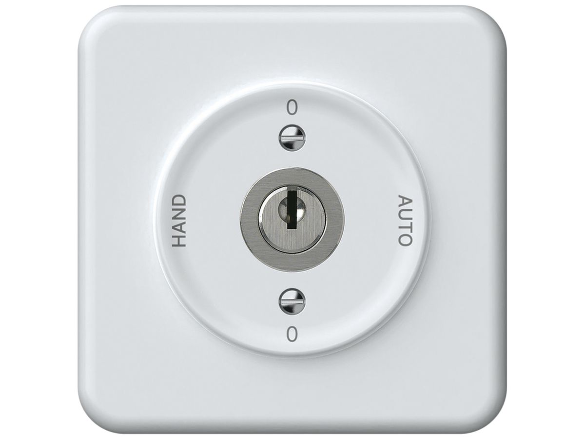 UP-Schlüsselschalter origin Umschalter 2/1L 16A 250V 0-AUTO-0-HAND 92×92mm weiss