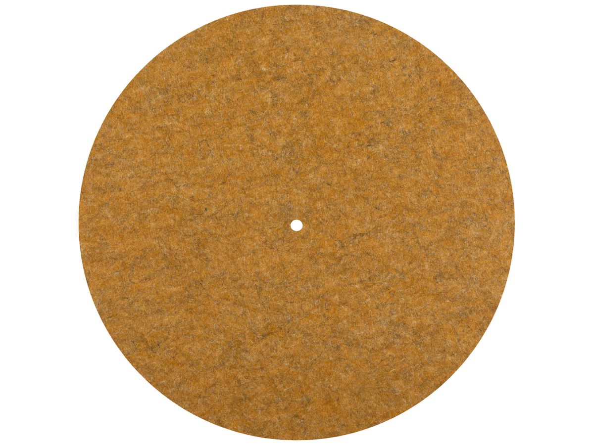 Leuchtenschirm SLV GRIP FLAT rund gerade Filz Ø500×6mm gelb unifarbig