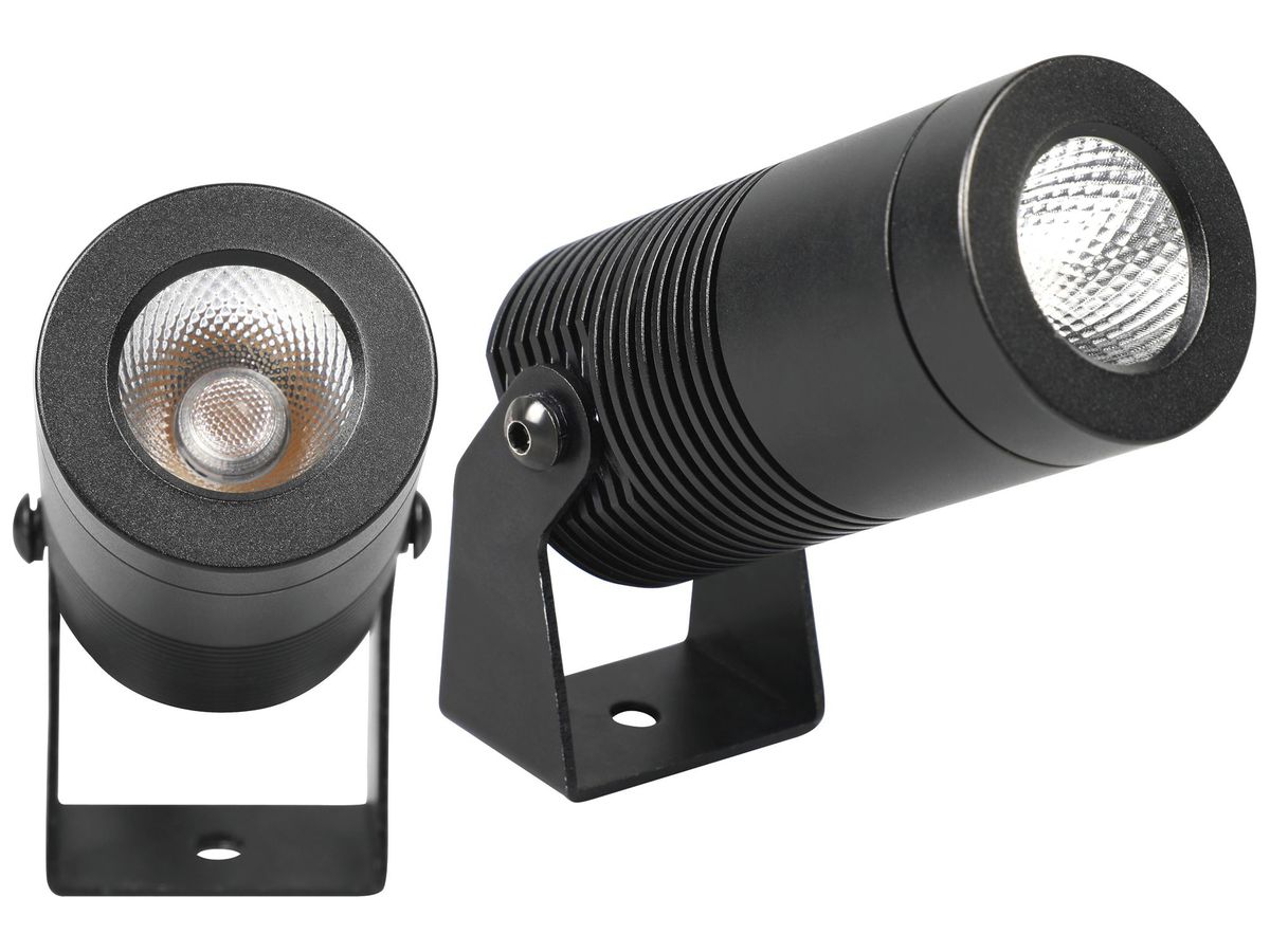 LED-Strahler NOELLE 230V 8W 560lm 2700K 38° IP67 5m T13 schwarz
