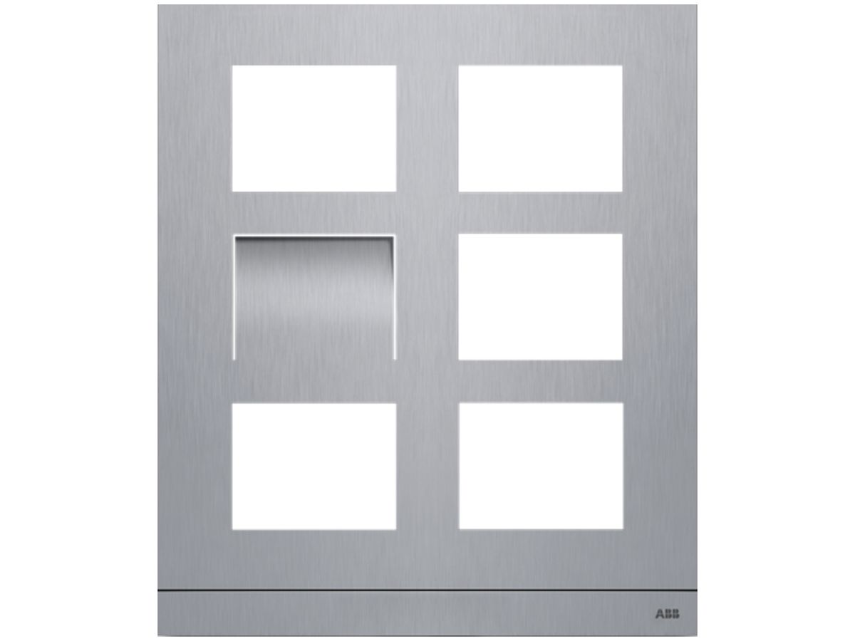 Abdeckrahmen Video ABB-Welcome, für 2/3 (6 Module), Ed-St gebürstet