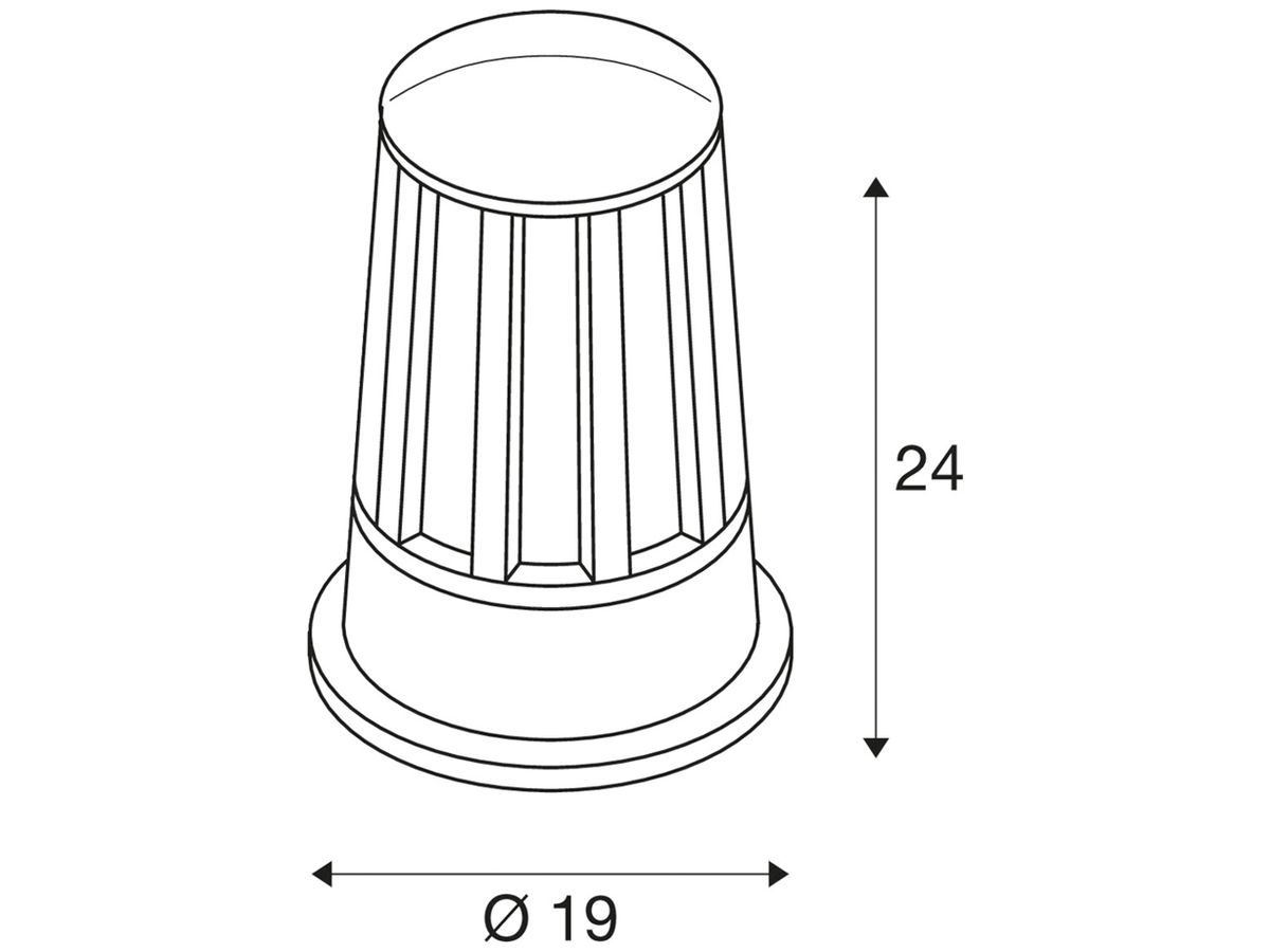 Standleuchte SLV CONE, E27 100W IP54 anthrazit