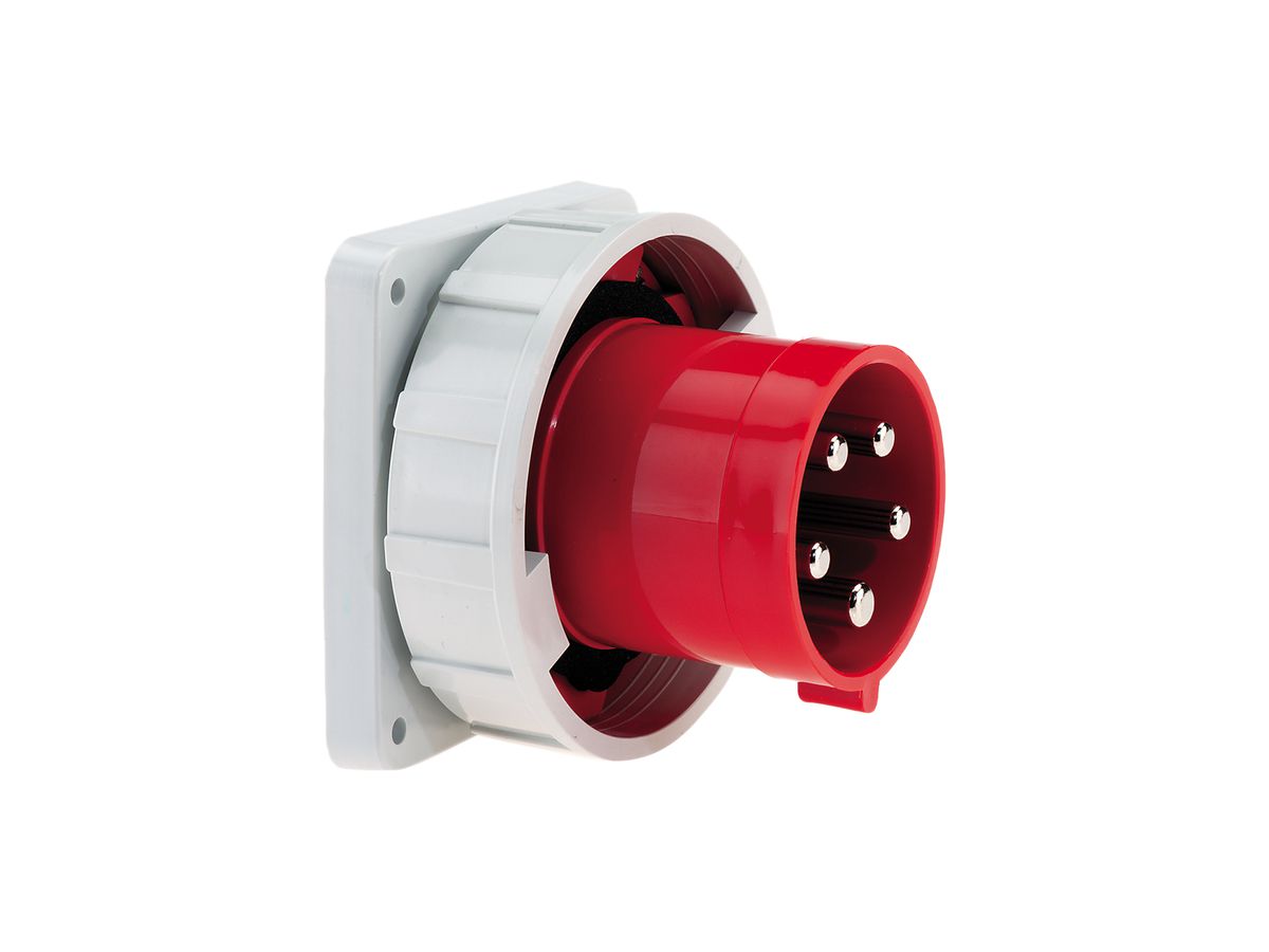 EB-Gerätestecker CEE Bals 5P 32A 400V 6h rot IP67 vernickelt Schkl