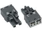 Buchse WAGO 2L 0.5…4mm² dunkelgrau Codierung L 25A 250V o.Zugentlastungsgehäuse