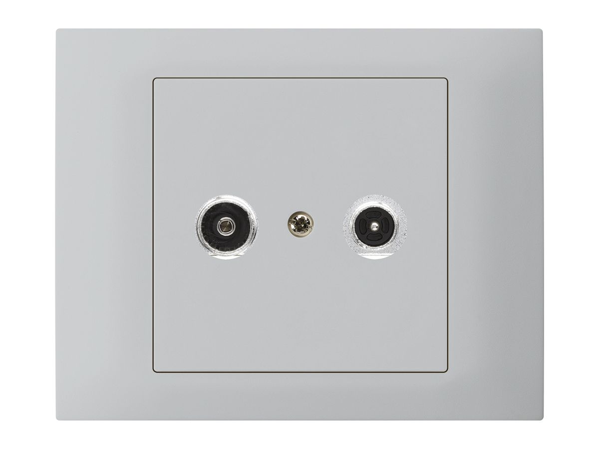EB-Antennendose kallysto R-TV Bauart T mit EB-Dose G3 23dB 2GHz hellgrau