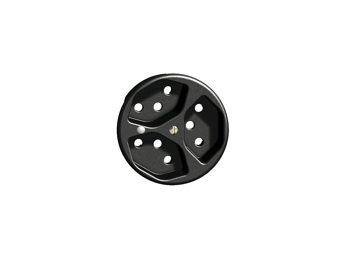 Frontscheibe FH 3×T13 schwarz Ø58mm mit Linse