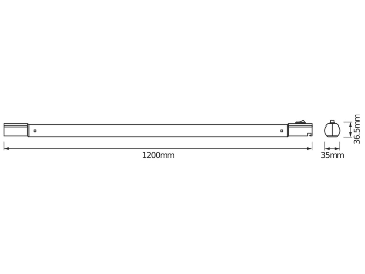 LED-Lichtleiste LDV TUBEKITLED12 19W 1900lm 4000K 1200mm weiss