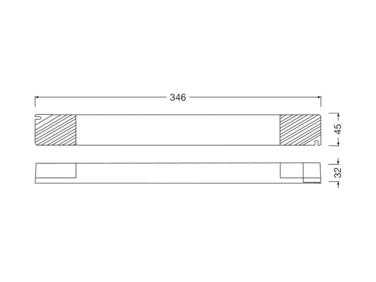 LED-Betriebsgerät LEDVANCE 200W OUT:24V 0…10400mA 346×45×32mm