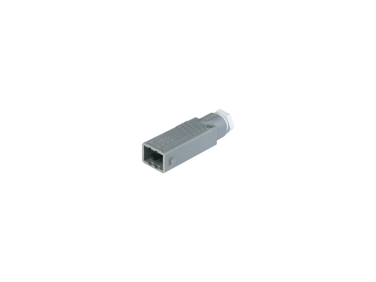 Leitungsstecker 5LPE, STAS 5 IP54, crimp, grau