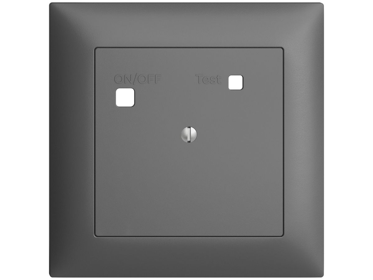 Frontset EDIZIOdue zu FI-Steckdose FMI, blind, dunkelgrau