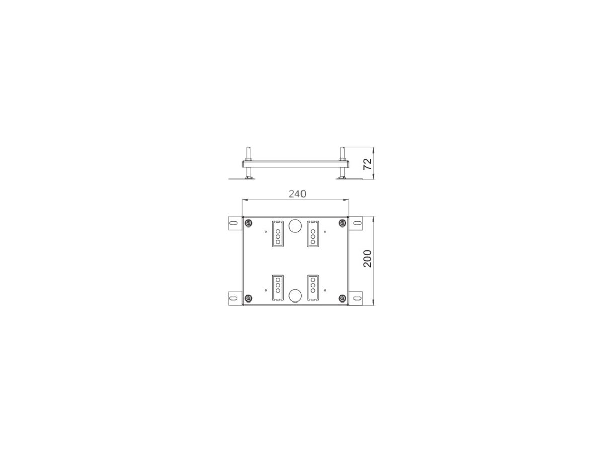 Höhenerweiterung Bettermann 240×200×15mm bandverzinkt