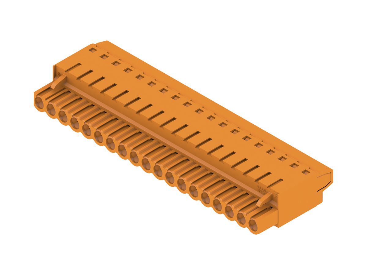 Buchsenstecker Weidmüller BLT geschlossen 5.08mm 19L verzinnt orange