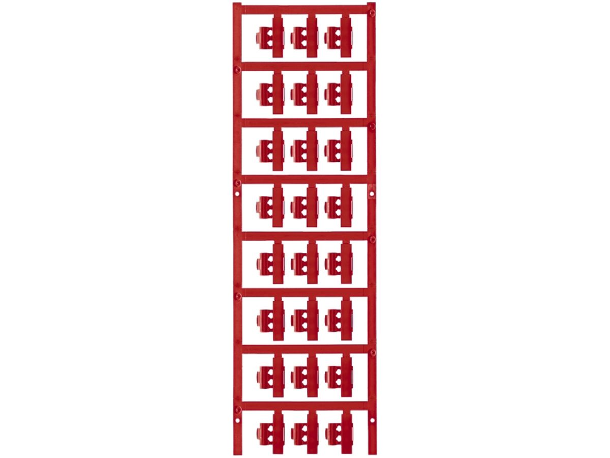 Leitermarkierer Weidmüller MultiCard SFC für Ø3…5mm 21×5.8mm PA66 rot