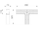 T-Stück Bettermann GEK-K 70×110mm reinweiss