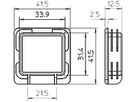 Endkappe Bettermann für Profilschiene 41×41mm orange