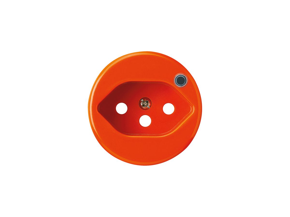 Frontscheibe zu Steckdose Hager basico 1×Typ 13 beleuchtet H orange