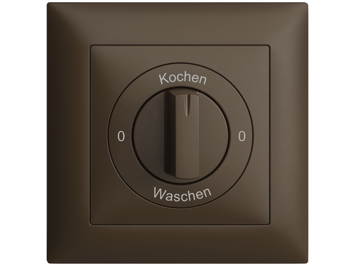 Frontset 0-Kochen-0-Waschen EDIZIOdue 88×88mm coffee