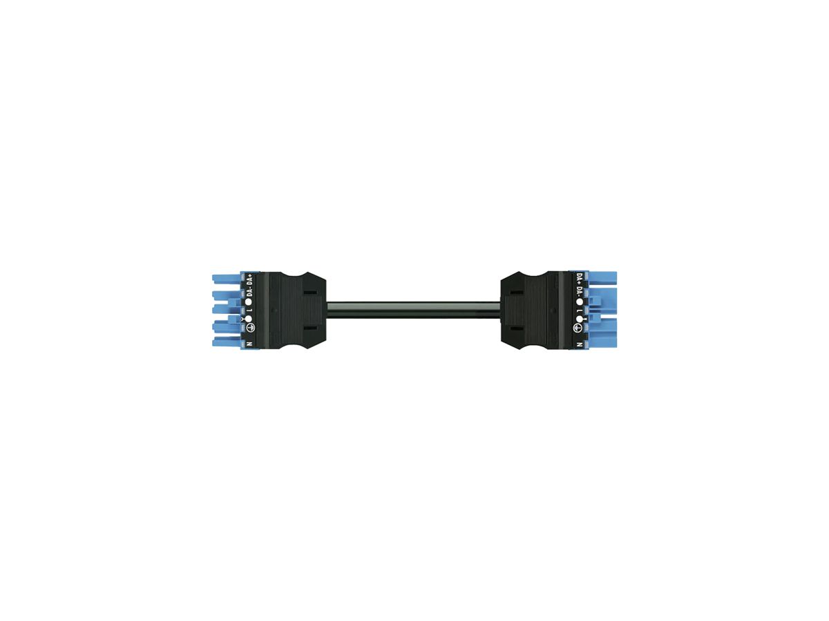 Verbindungsleitung MIDI 5×1.5mm² 16A 400V 1m Cod.I Buchse/Stecker blau Cca