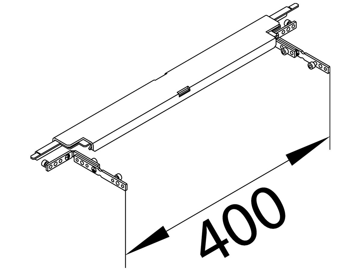 T-Stück tehalit BKG Adapter für Bodenkanal 400mm