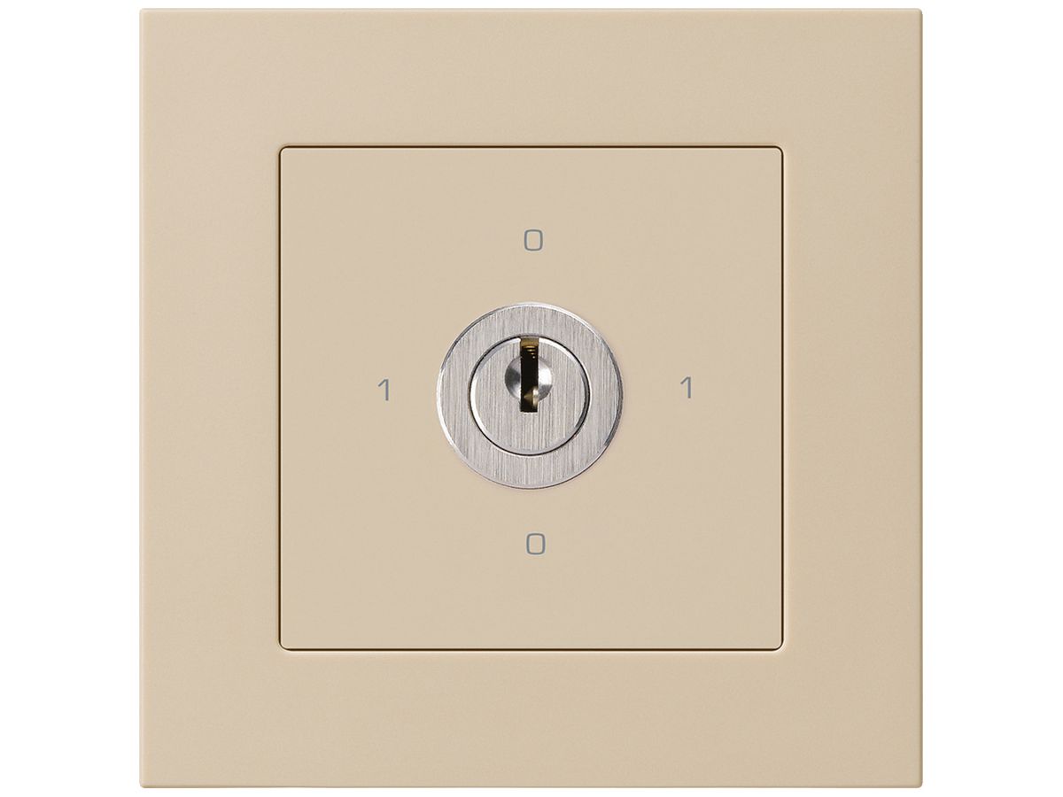 UP-Drehschalter kallysto.pro 0/1L beige mit Schloss Kaba 8