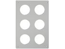Montageplatte ELEMENT SNAPFIX® 3×2 vertikal 125×325mm Aluminium