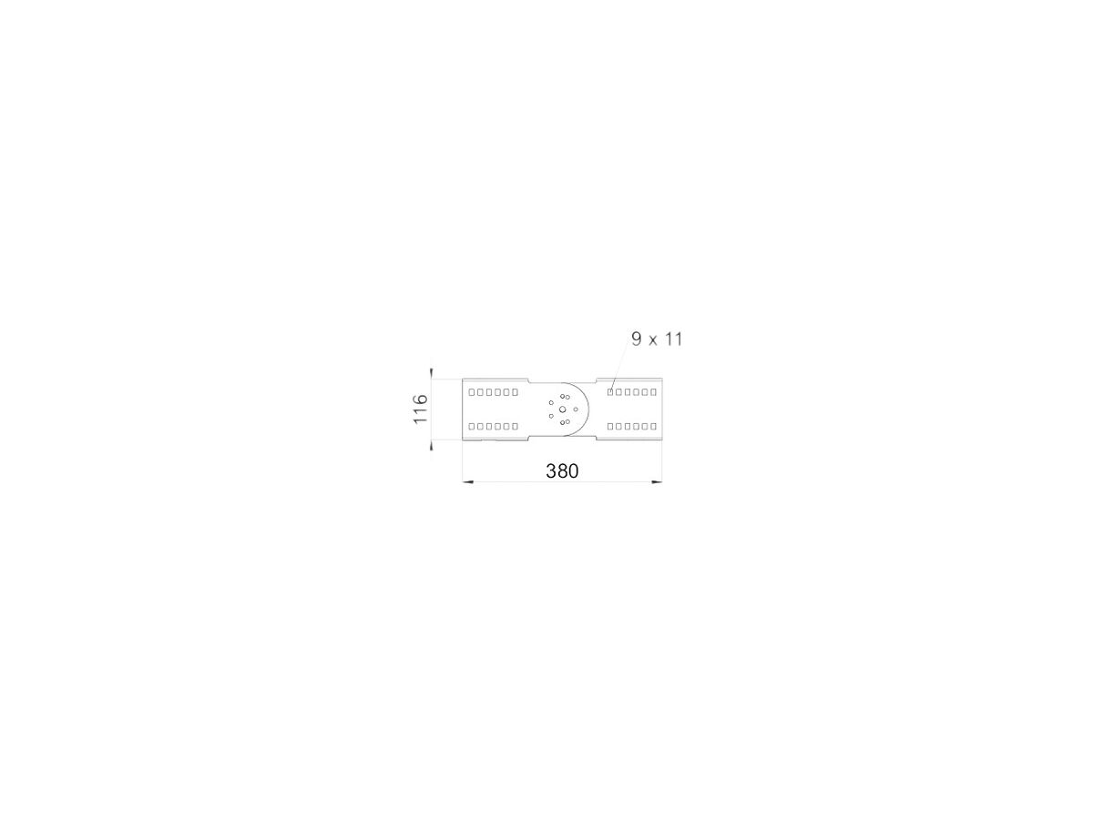 Gelenkverbinder Bettermann H=110mm verzinkt zu Kabelleiter