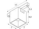 LED-Spot SLV FIXT-IT Surface 7W 800lm 927 36° DALI 48V AD square go/sz