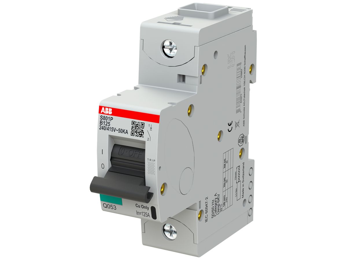 Leitungsschutzschalter ABB S801P-B125 1P 230V B-125A 50kA 1.5TE