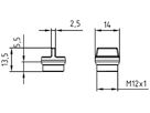 ASi-Verschlusskappe Siemens 3RK1 für M12-Anschlüsse von Kompaktmodul IP67