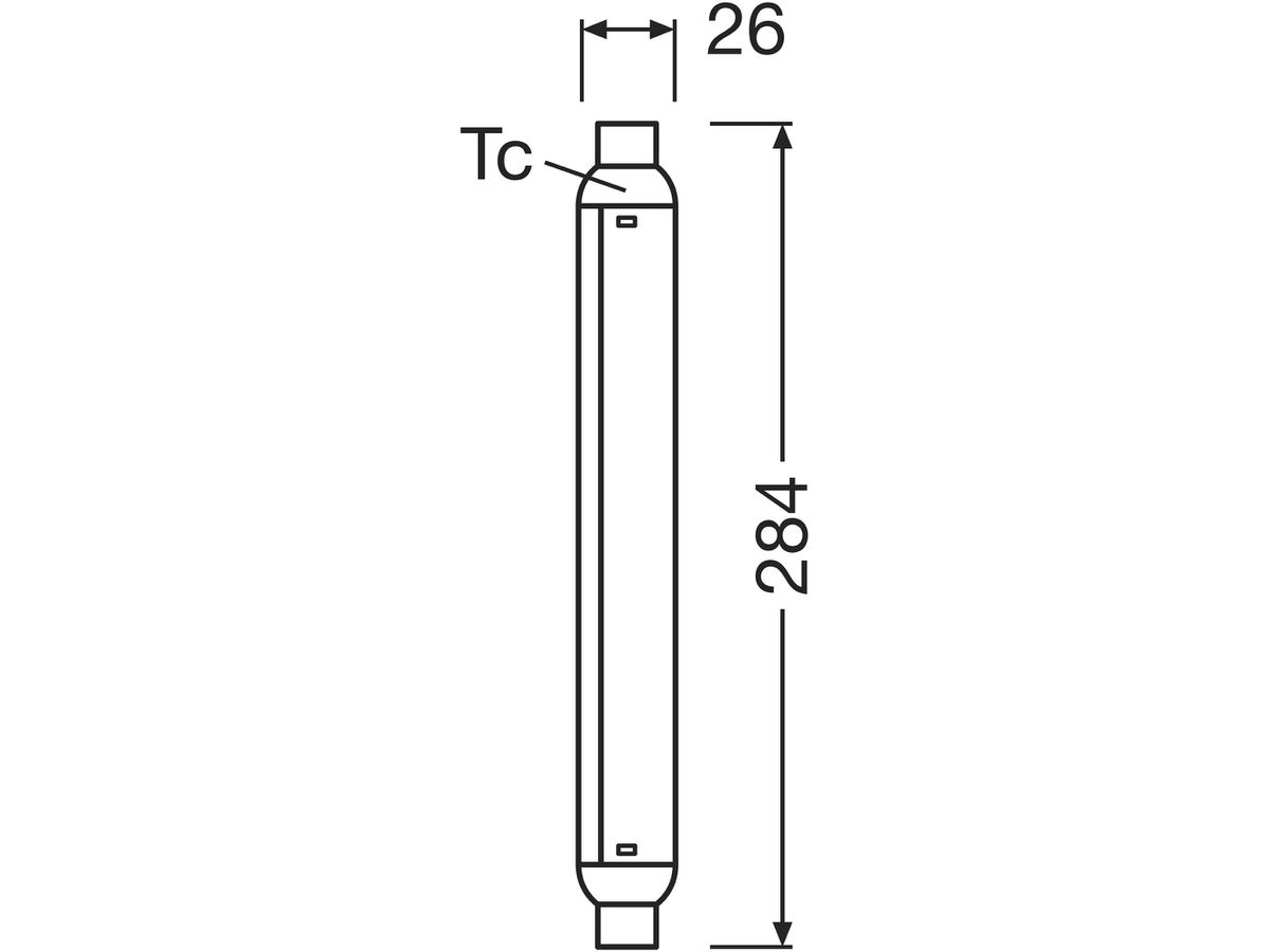 LED-Lampe  LED LINE S15s 7W 750lm 2700K 284mm opal