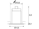 EB-LED-Deckenleuchte SLV TRITON MINI, 1.2W 350mA 3000K 70lm IP20 schwarz