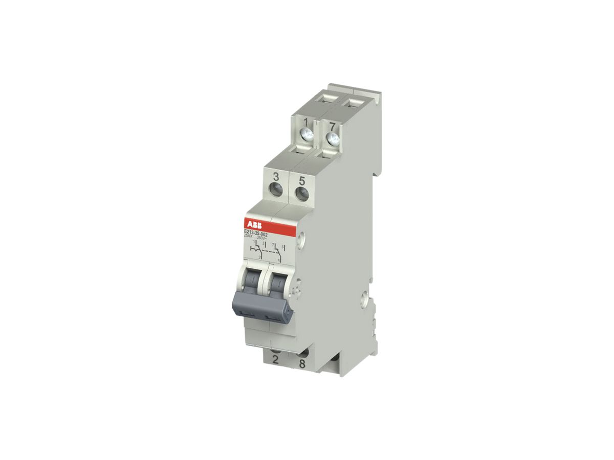 REG-Wechselschalter ABB E213, 25A/250V 2L 2W, 1TE, "I-II"