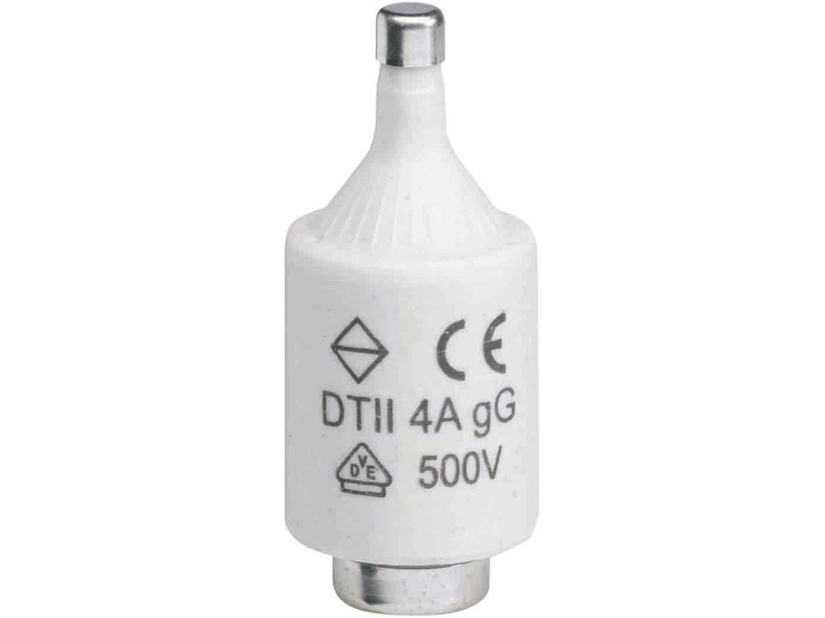 D-Sicherung DTII 4A 500V gG mit Kennmelder