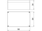 Leergehäuse BET Mx CR3 98×64×34mm Alu IP66 grau