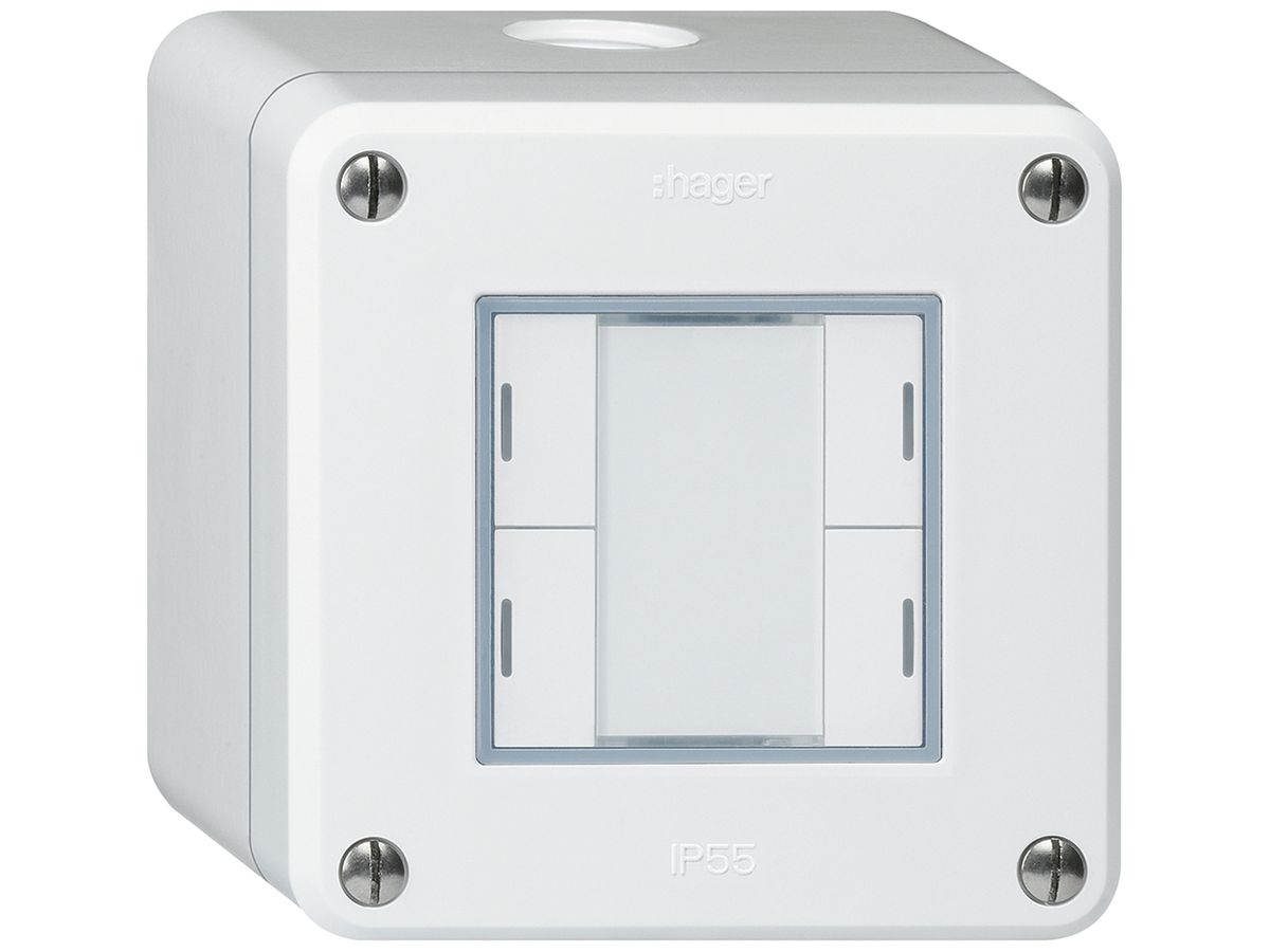 AP-Taster robusto Q KNX 4× RGB LED s/e-link weiss