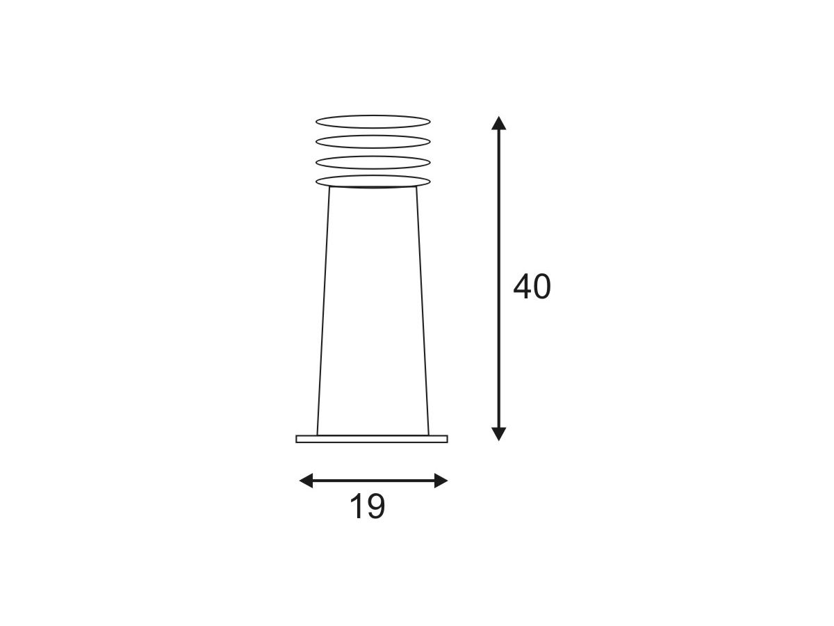Standleuchte SLV RUSTY 40, E27 11W IP55 Eisen gerostet